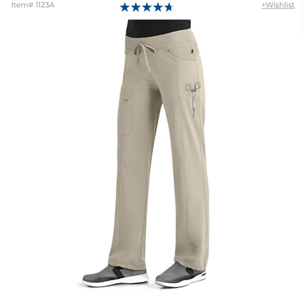 XS Khaki Cherokee infinity scrub pants